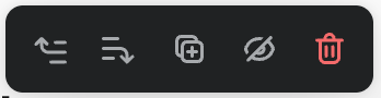 Manage items from the preview